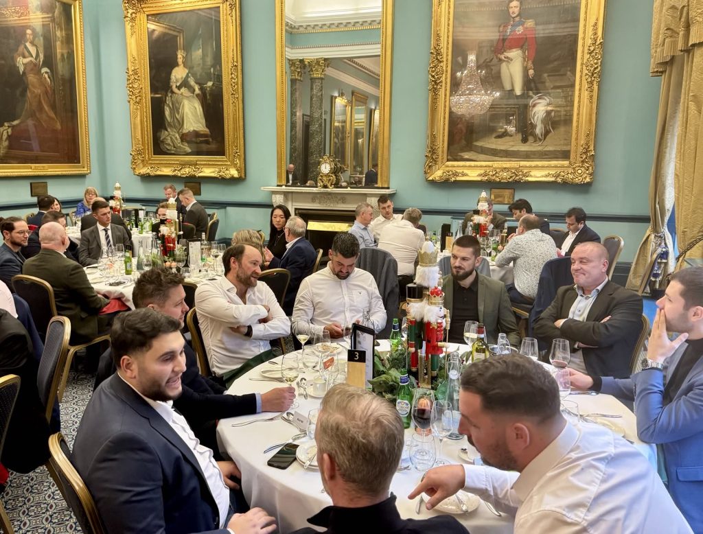Guests networking at The Recycling Association Christmas lunch