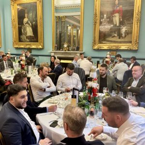 Guests networking at The Recycling Association Christmas lunch